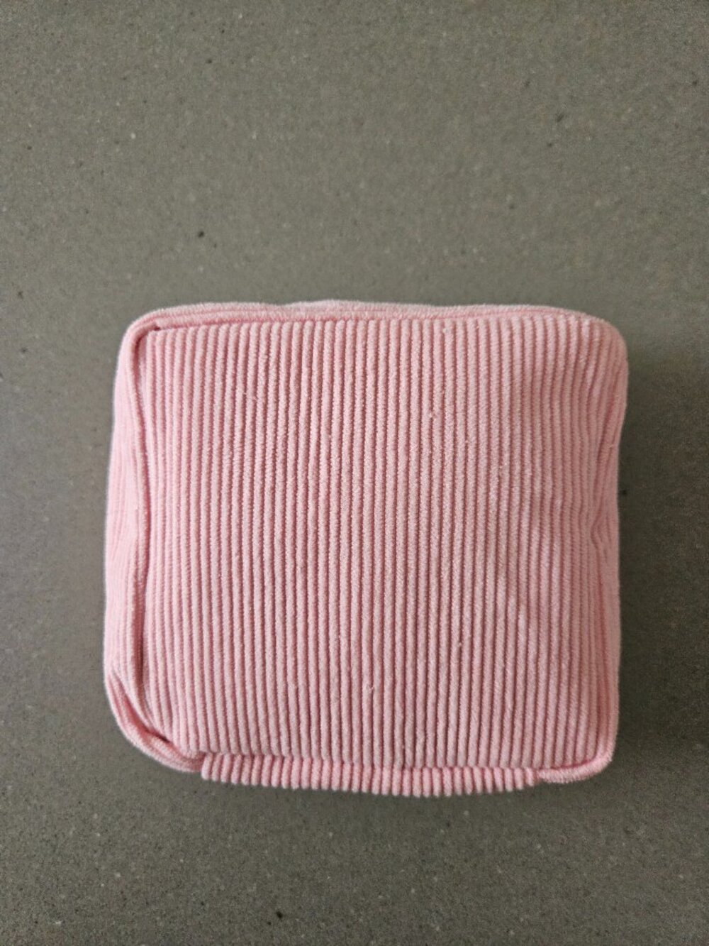 1 Pc. Portable Sanitary Napkin Storage Bag Discreet - Pink Corduroy